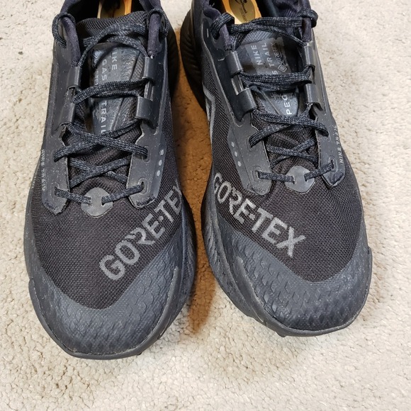Nike Pegasus Trail 3 GTX GORE-TEX Triple Black Shoes Sneakers Mens Size 12 - Picture 6 of 12